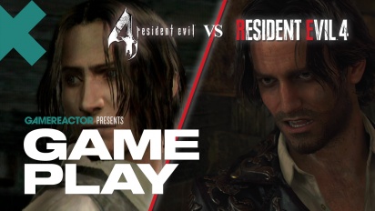 Resident Evil 4 Remake vs oryginalne porównanie rozgrywki - Leon i Luis Sera bronią kabiny